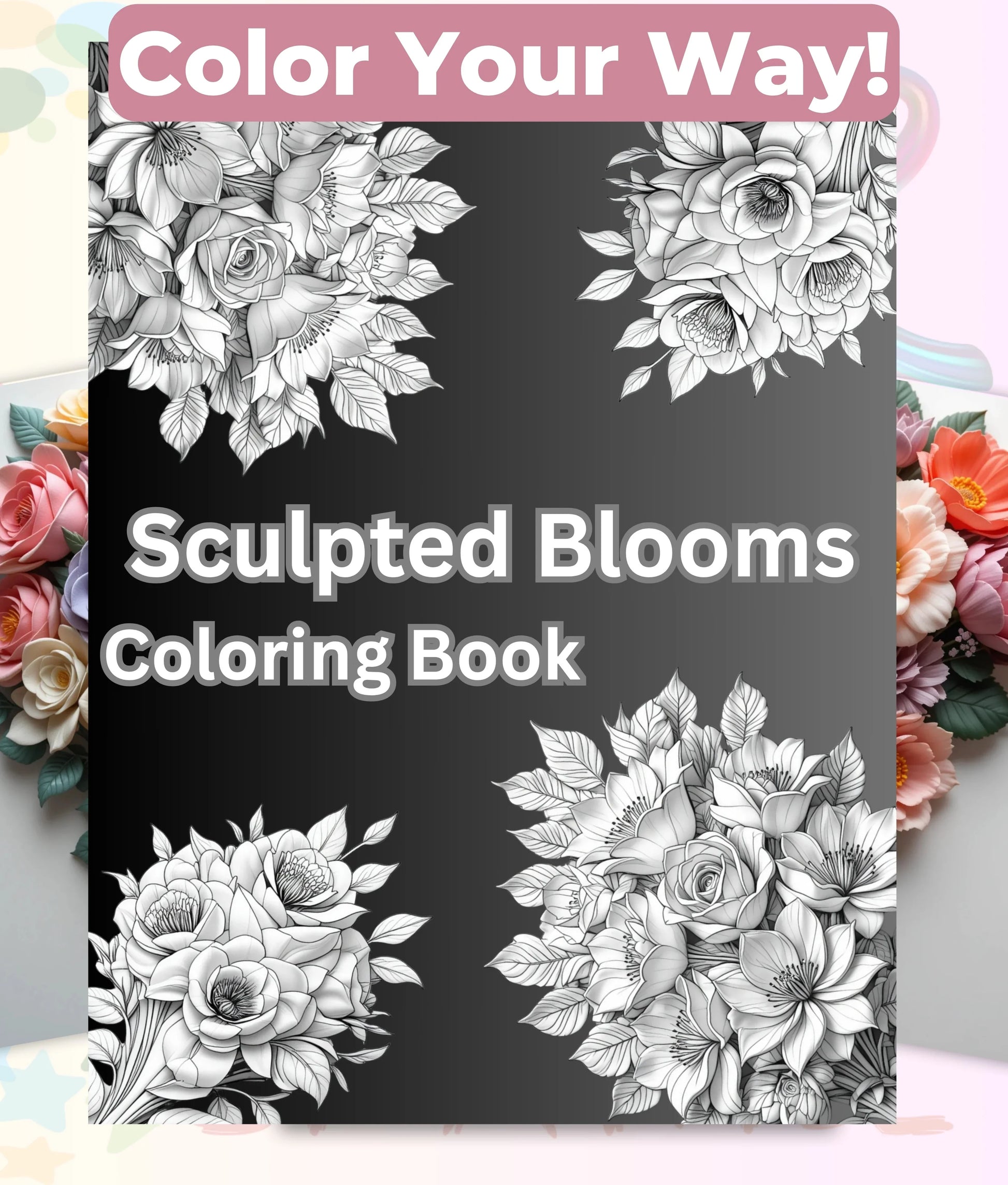 Sculpted Blooms Coloring Book Bundle - CraftNest - Digital Crafting and Art