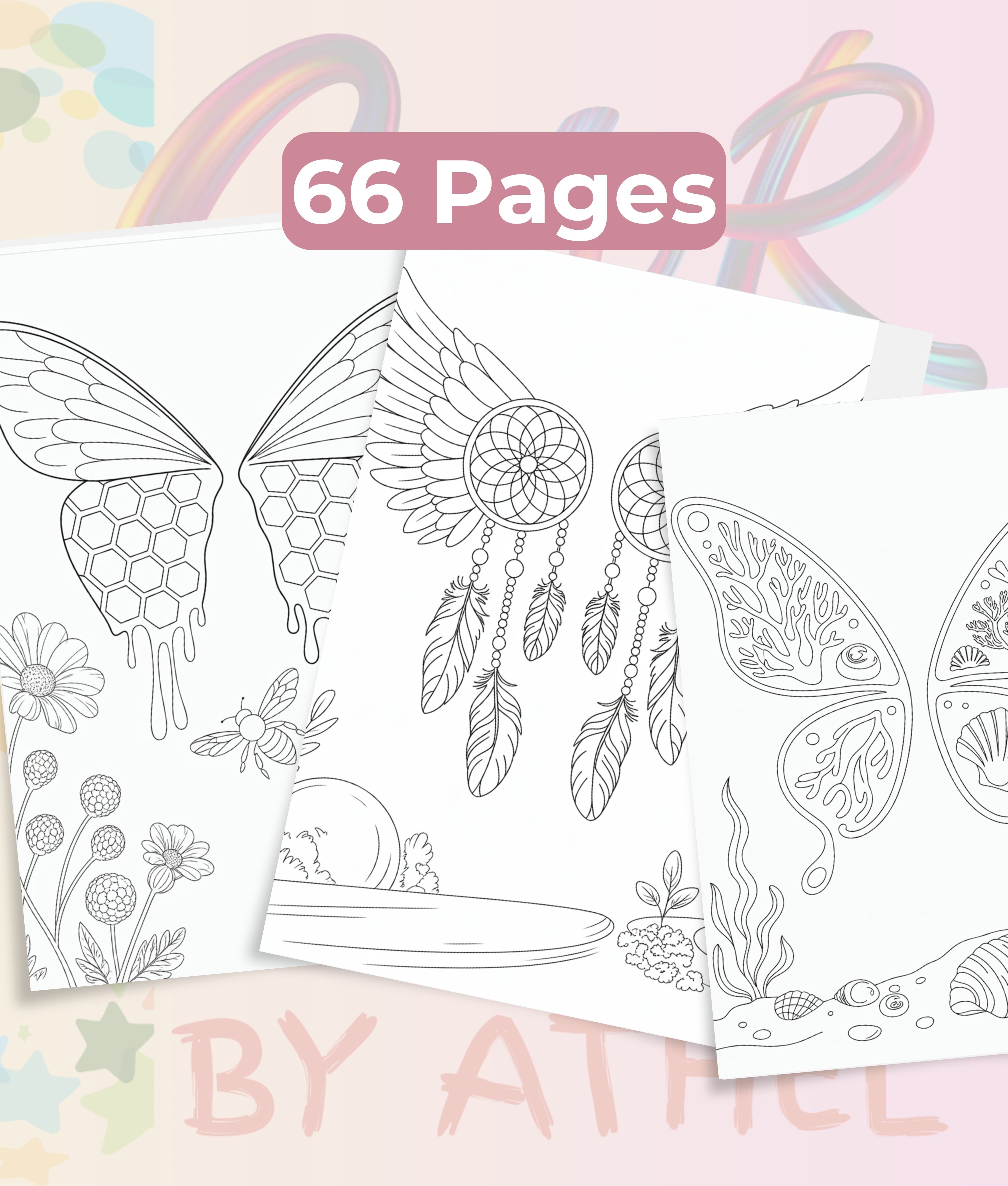 Fairy Wings Coloring Book Bundle