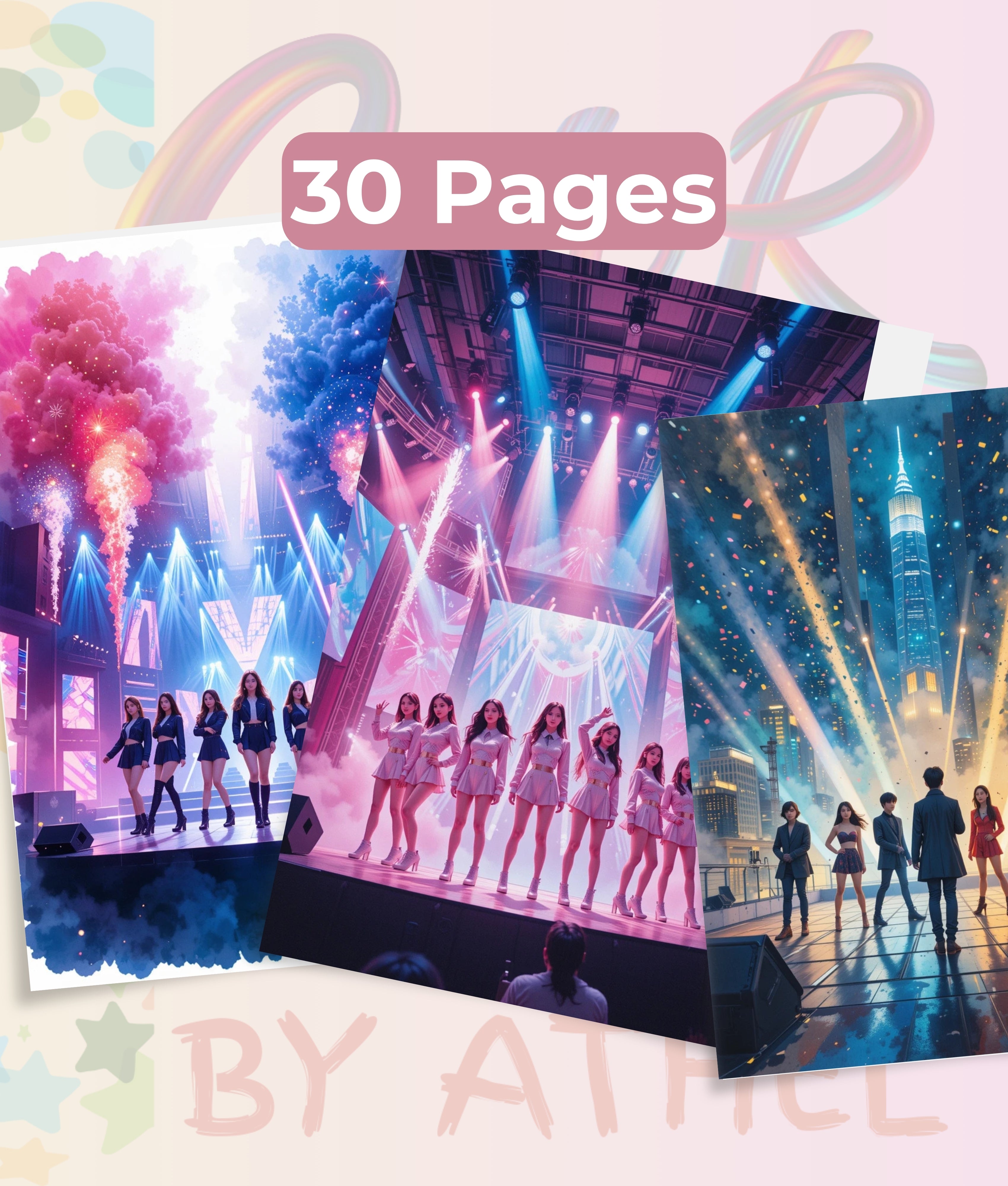 K-pop Dreams Coloring Book Bundle