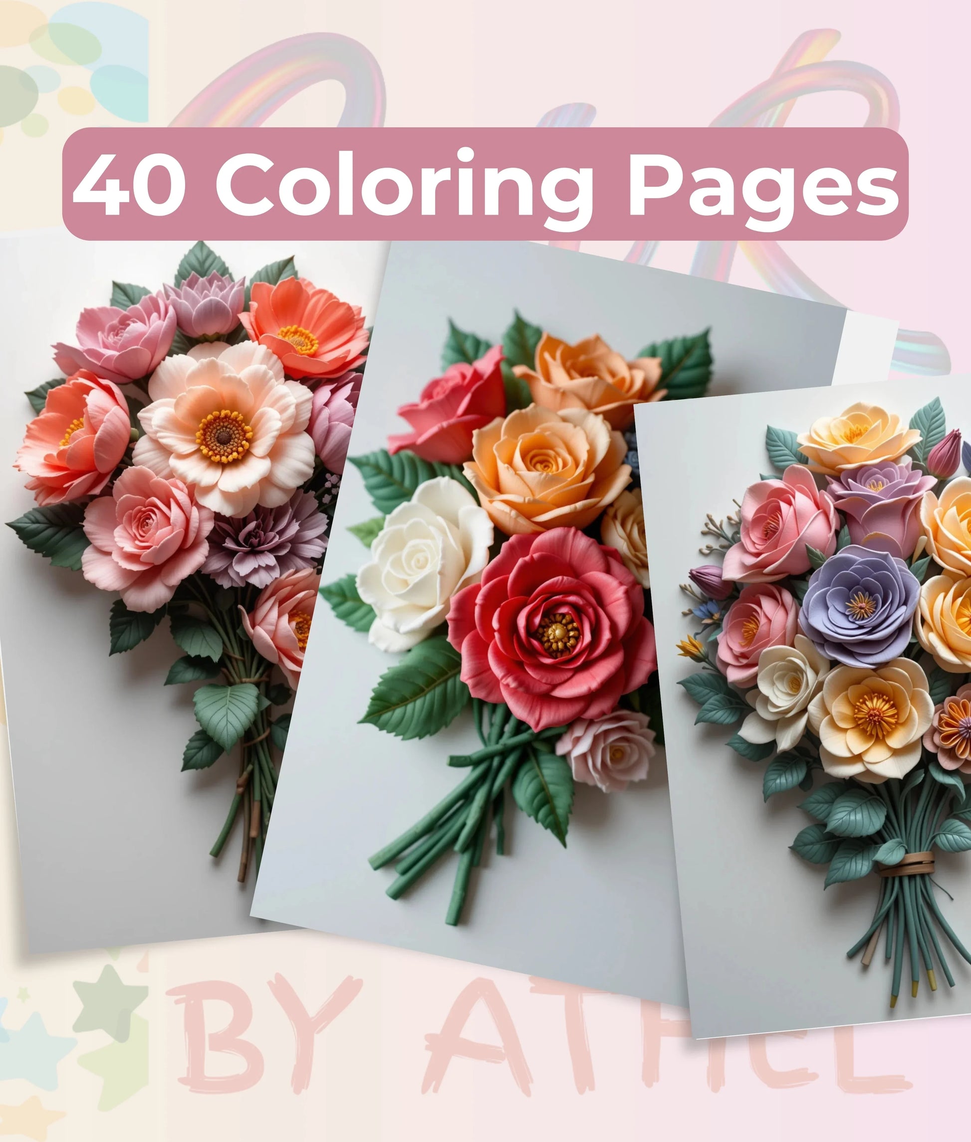 Sculpted Blooms Coloring Book Bundle - CraftNest - Digital Crafting and Art