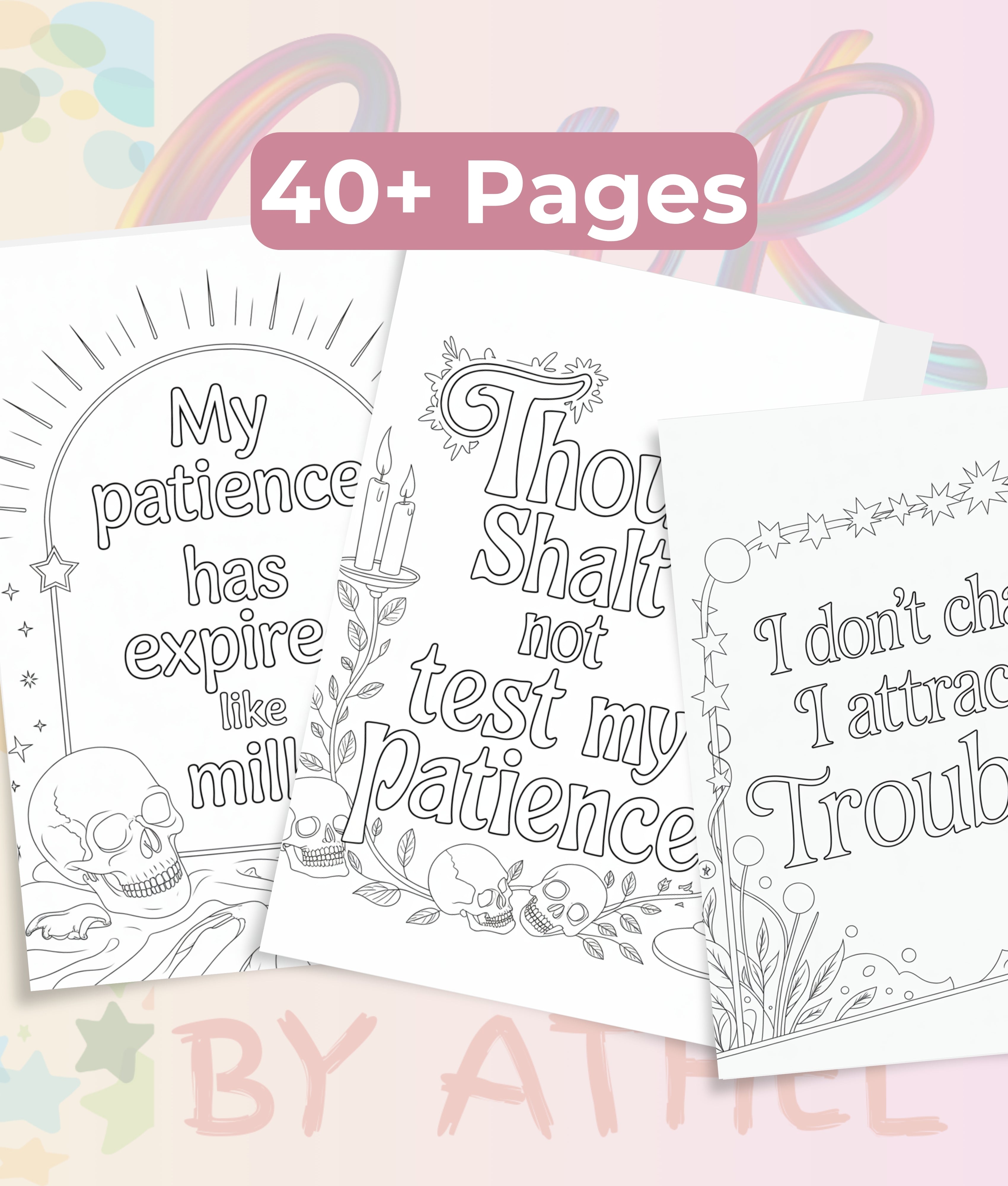 Witchy Affirmations Coloring Book Bundle - CraftNest - Digital Crafting and Art