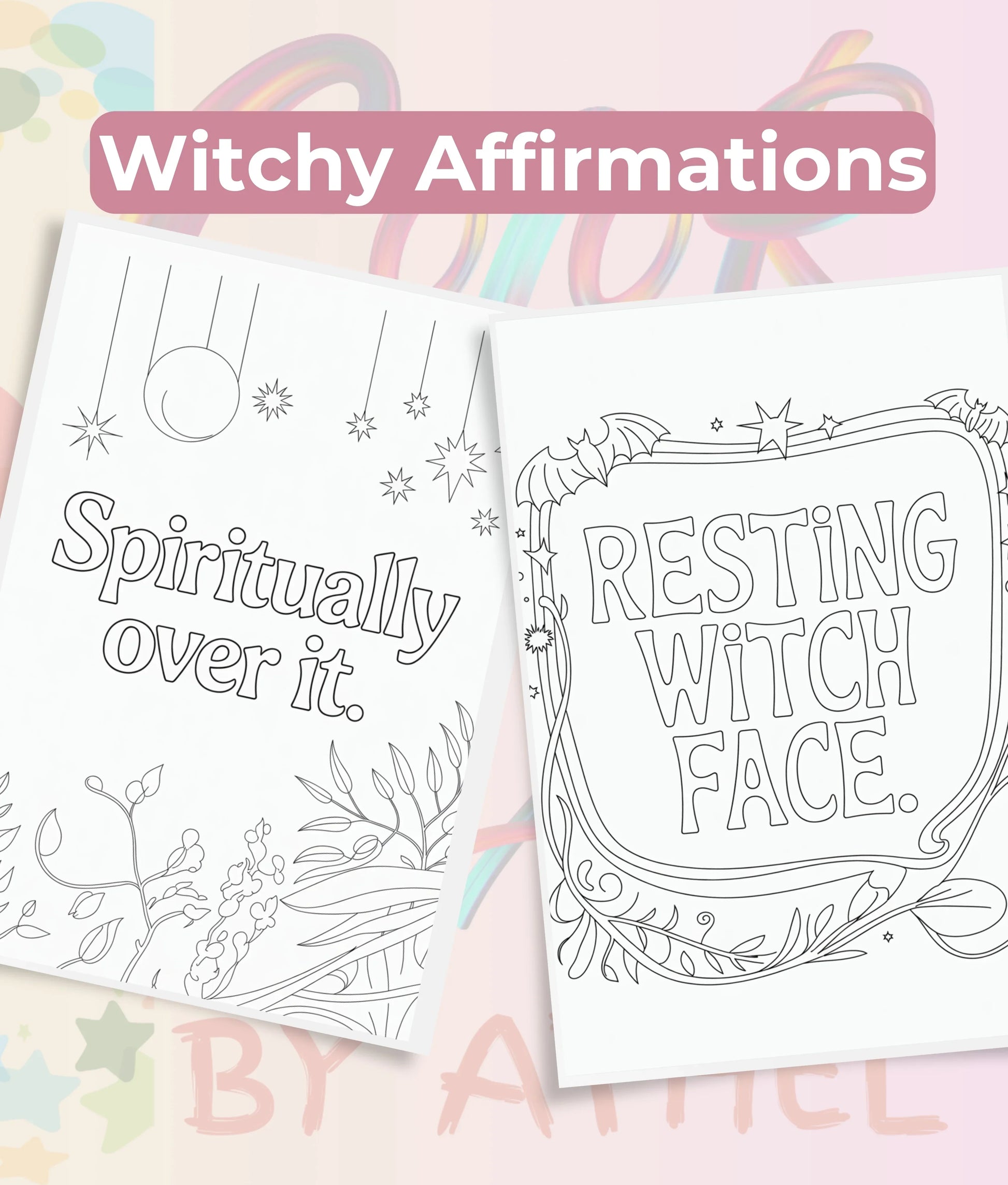 Witchy Affirmations Coloring Book Bundle - CraftNest - Digital Crafting and Art
