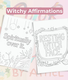 Witchy Affirmations Coloring Book Bundle - CraftNest - Digital Crafting and Art