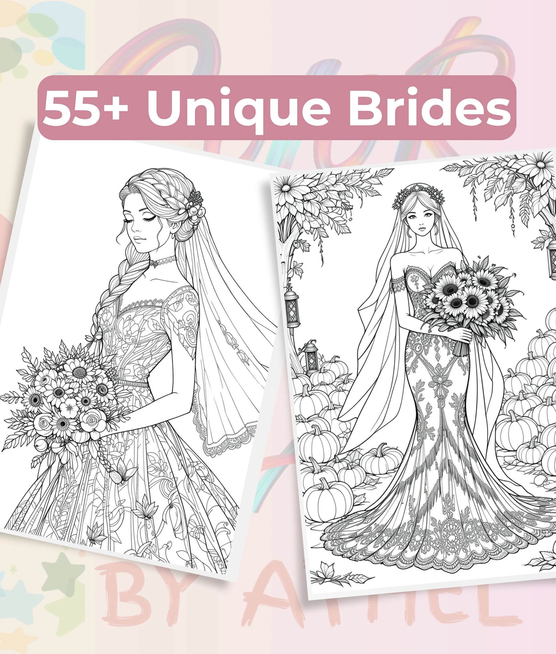 Autumn Brides Coloring Book Bundle - CraftNest - Digital Crafting and Art