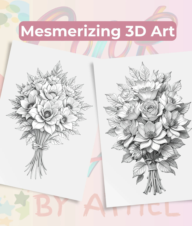 Sculpted Blooms Coloring Book Bundle - CraftNest - Digital Crafting and Art