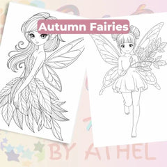 Autumn Fairies Coloring Books for Kids Bundle - CraftNest - Digital Crafting and Art