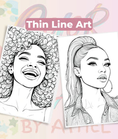 African American Women Portrait Coloring Book Bundle - CraftNest - Digital Crafting and Art