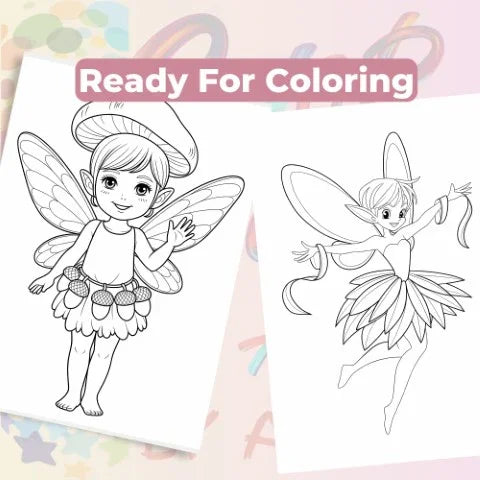Autumn Fairies Coloring Books for Kids Bundle - CraftNest - Digital Crafting and Art