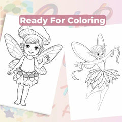 Autumn Fairies Coloring Books for Kids Bundle - CraftNest - Digital Crafting and Art