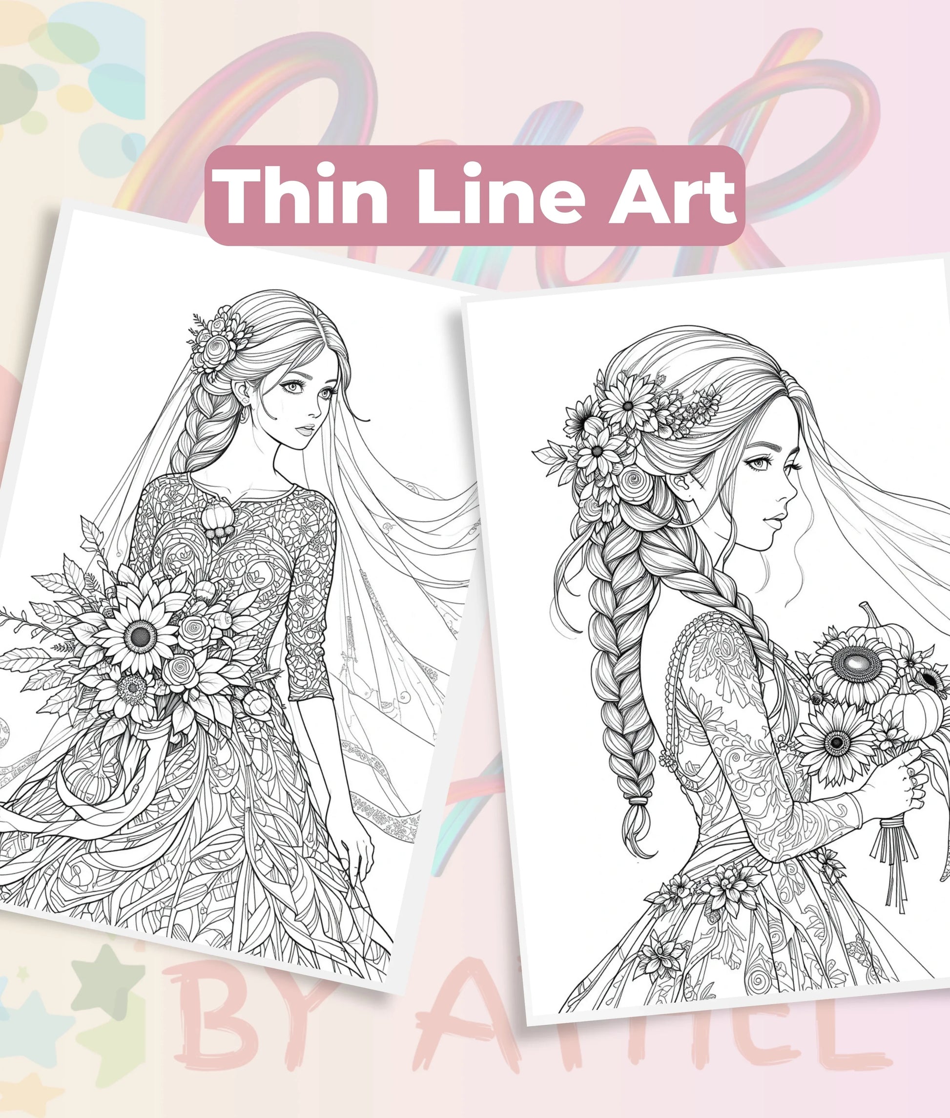 Autumn Brides Coloring Book Bundle - CraftNest - Digital Crafting and Art