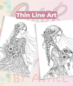 Autumn Brides Coloring Book Bundle - CraftNest - Digital Crafting and Art