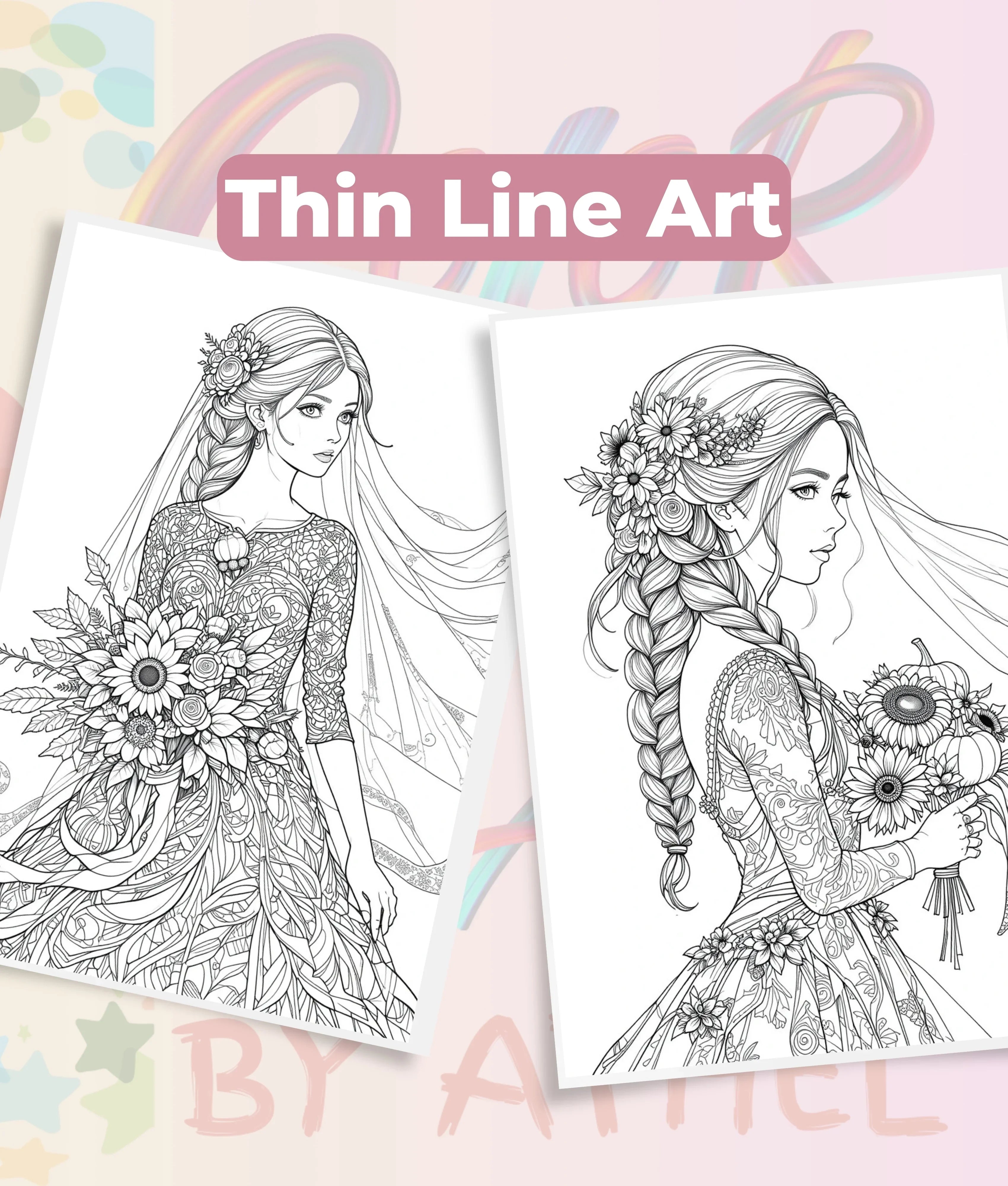 Autumn Brides Coloring Book Bundle - CraftNest - Digital Crafting and Art