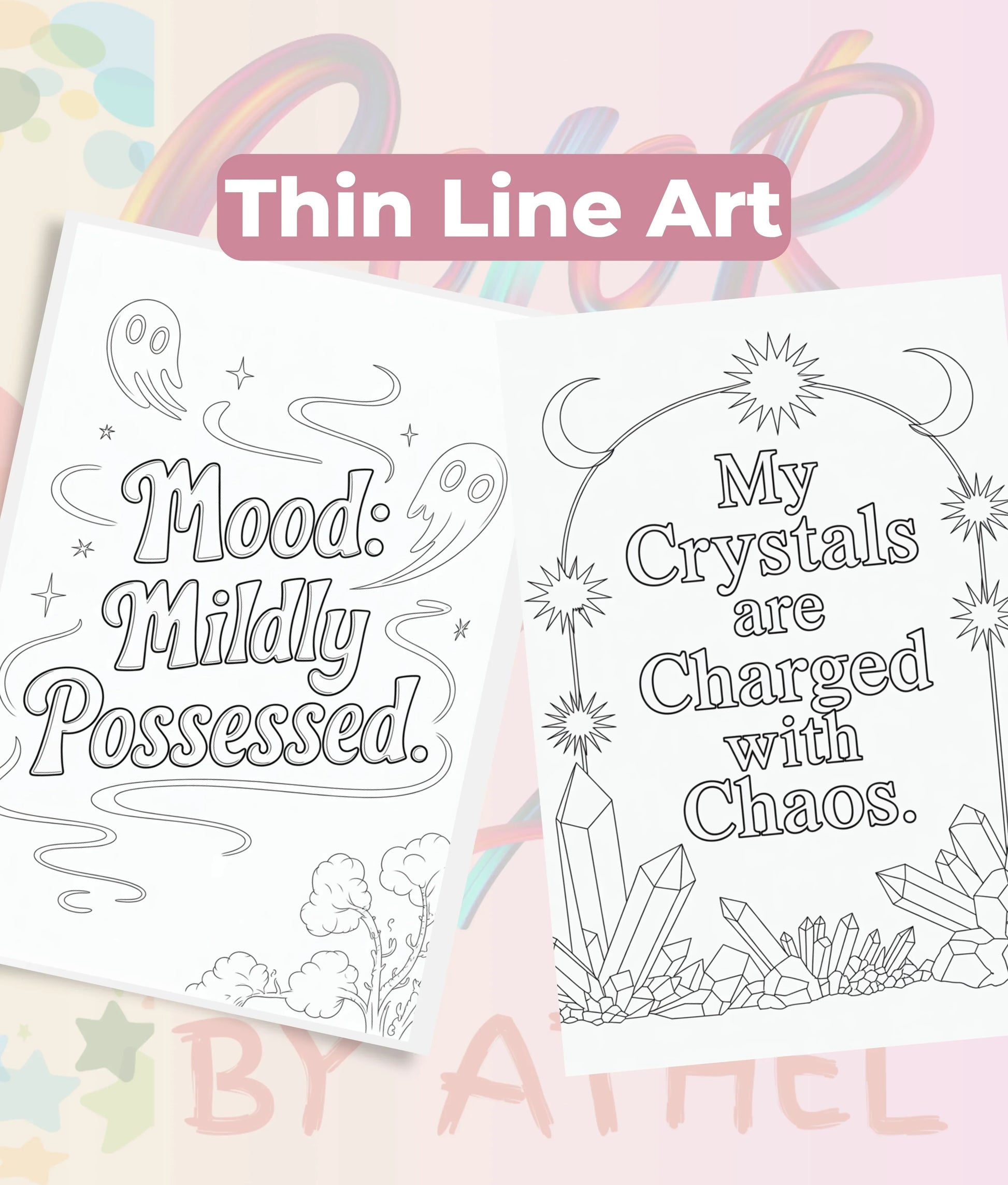 Witchy Affirmations Coloring Book Bundle - CraftNest - Digital Crafting and Art