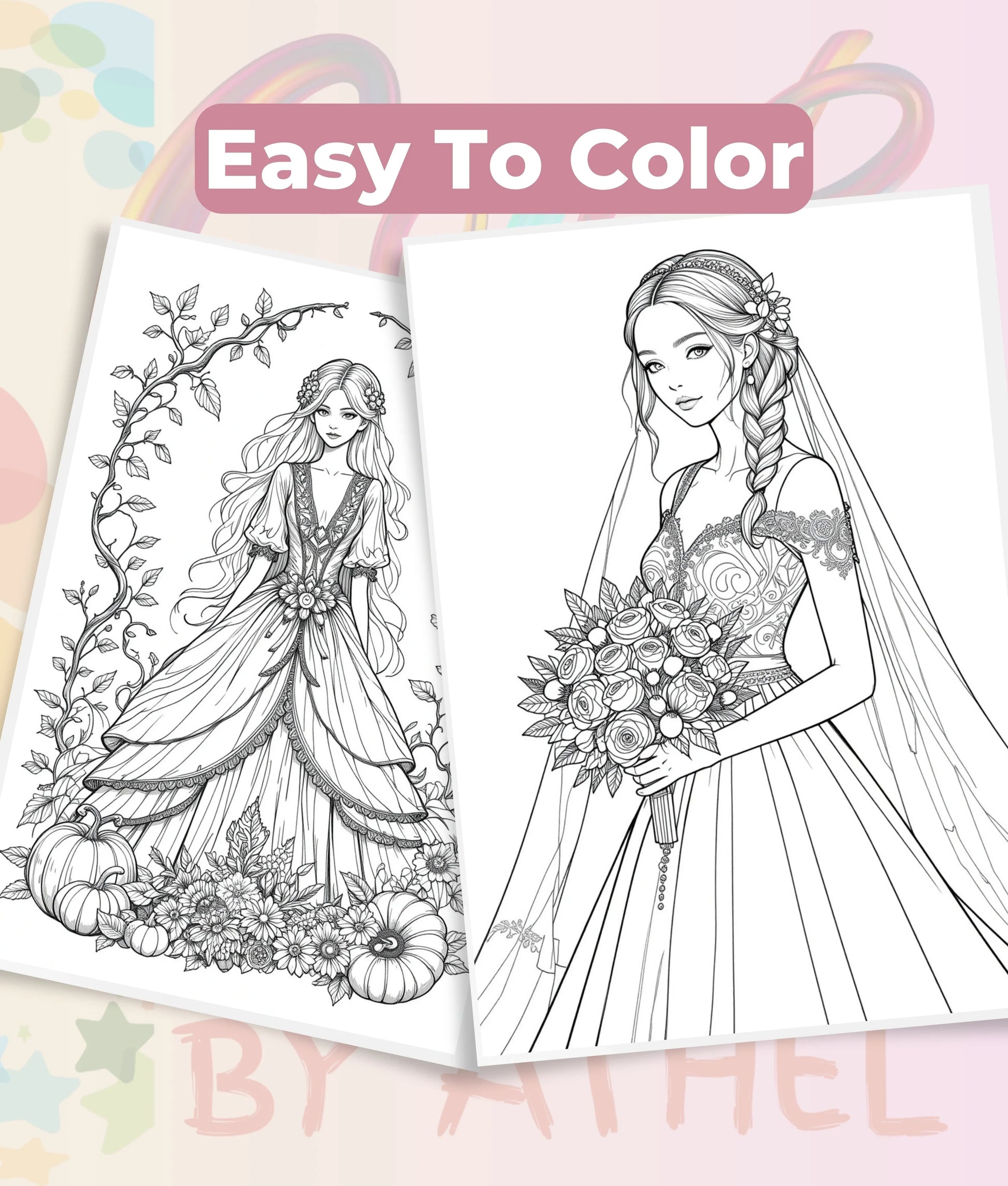 Autumn Brides Coloring Book Bundle - CraftNest - Digital Crafting and Art