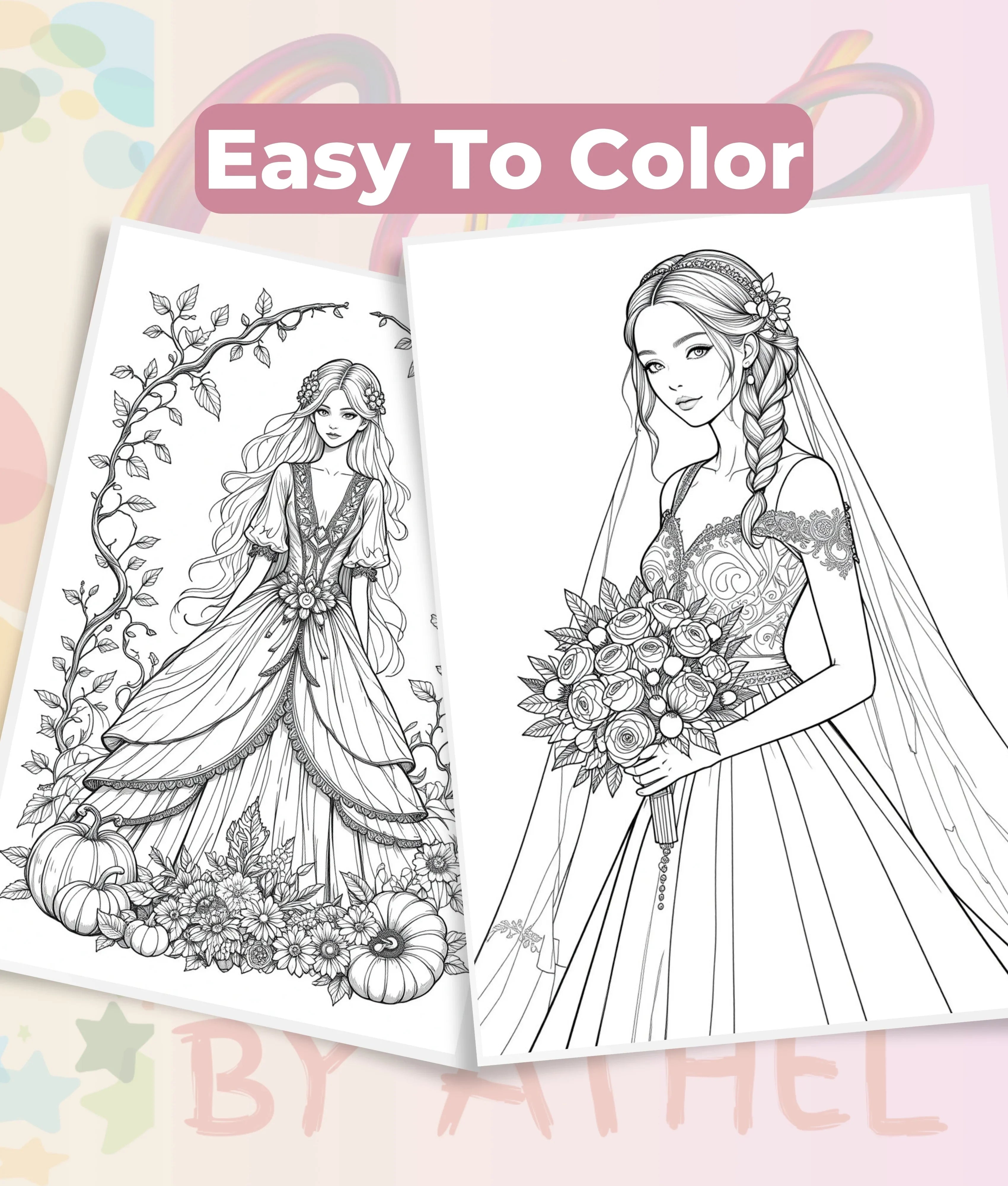 Autumn Brides Coloring Book Bundle - CraftNest - Digital Crafting and Art