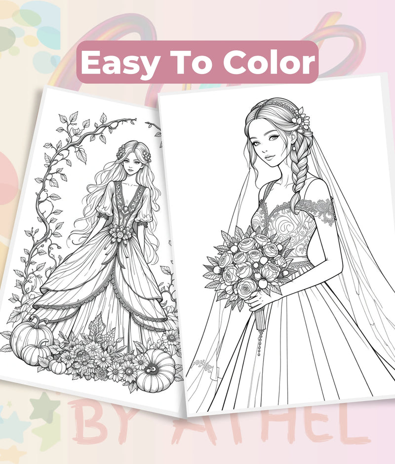 Autumn Brides Coloring Book Bundle - CraftNest - Digital Crafting and Art