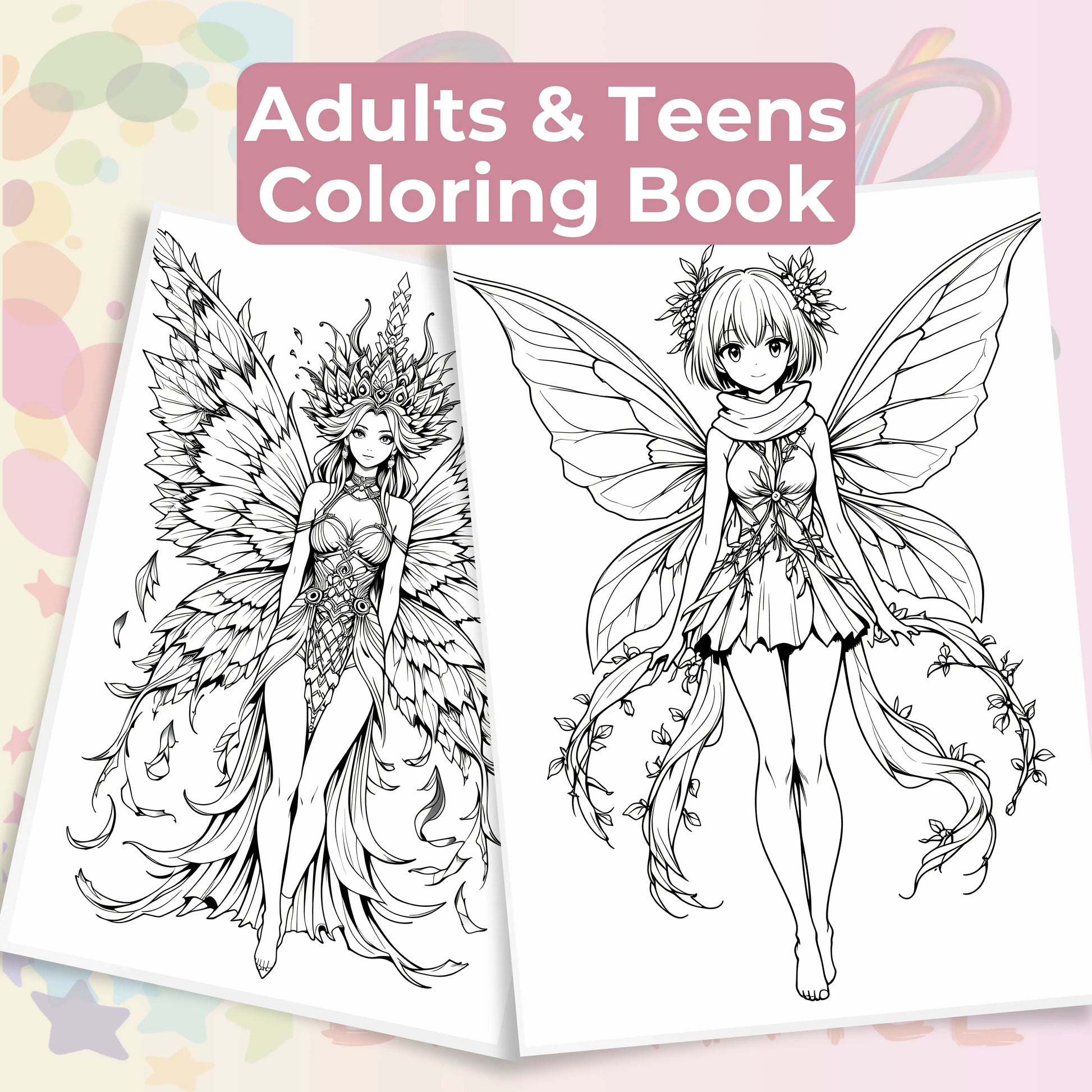 Anime Autumn Fairies Coloring Book Bundle - CraftNest - Digital Crafting and Art
