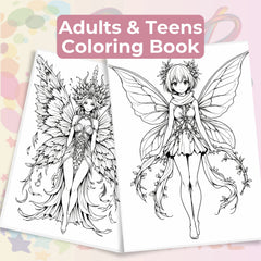 Anime Autumn Fairies Coloring Book Bundle - CraftNest - Digital Crafting and Art