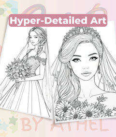 Autumn Brides Coloring Book Bundle - CraftNest - Digital Crafting and Art