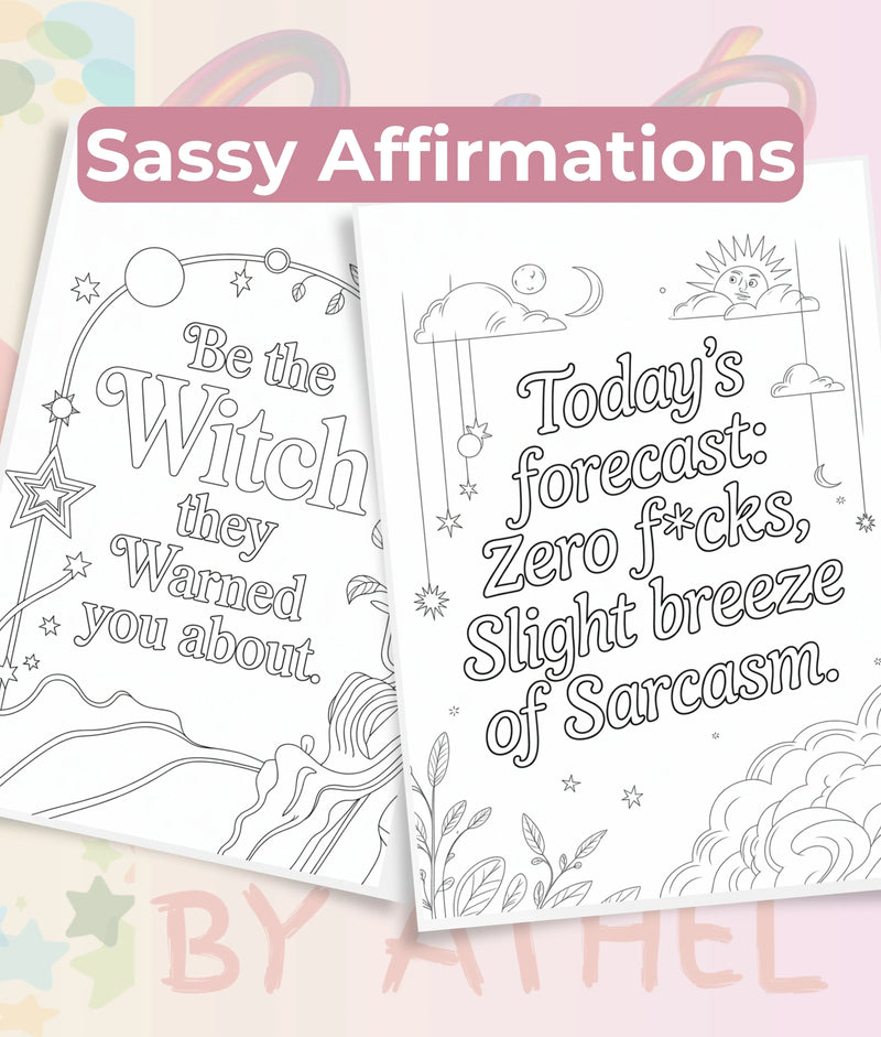 Witchy Affirmations Coloring Book Bundle - CraftNest - Digital Crafting and Art