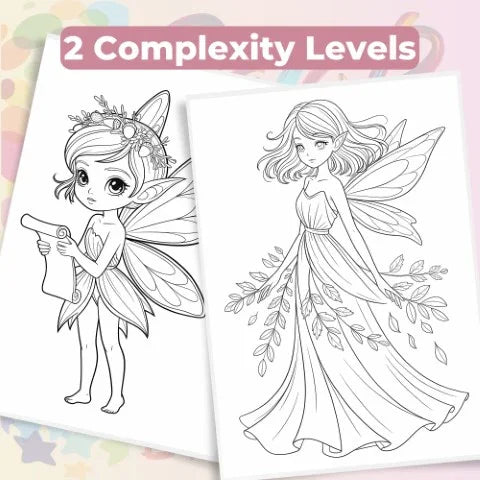 Autumn Fairies Coloring Books for Kids Bundle - CraftNest - Digital Crafting and Art