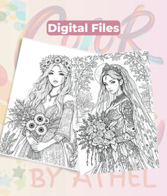 Autumn Brides Coloring Book Bundle - CraftNest - Digital Crafting and Art