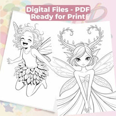 Autumn Fairies Coloring Books for Kids Bundle - CraftNest - Digital Crafting and Art