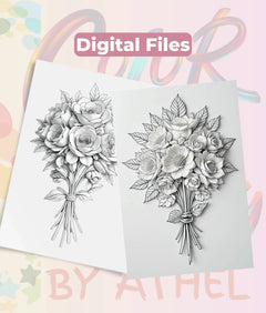 Sculpted Blooms Coloring Book Bundle - CraftNest - Digital Crafting and Art