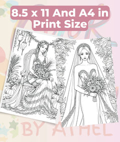 Autumn Brides Coloring Book Bundle - CraftNest - Digital Crafting and Art