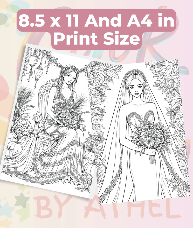 Autumn Brides Coloring Book Bundle - CraftNest - Digital Crafting and Art