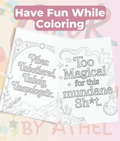 Witchy Affirmations Coloring Book Bundle - CraftNest - Digital Crafting and Art