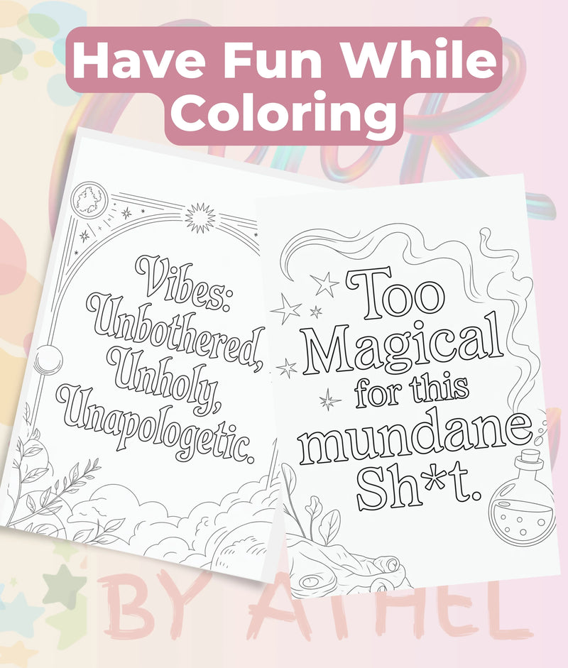 Witchy Affirmations Coloring Book Bundle - CraftNest - Digital Crafting and Art