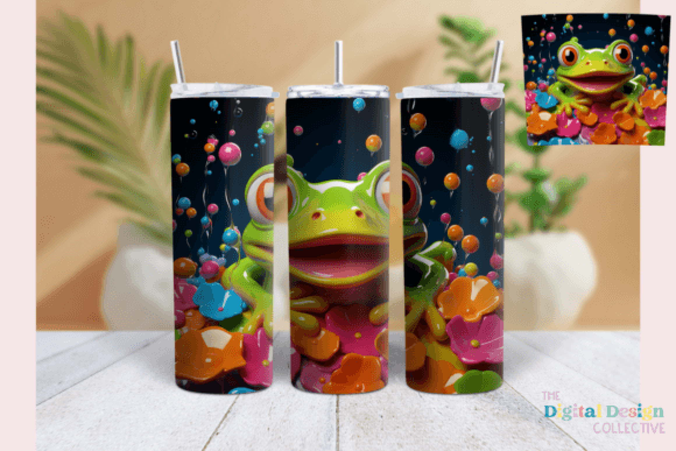 3D Frog Tumbler Wrap Bundle