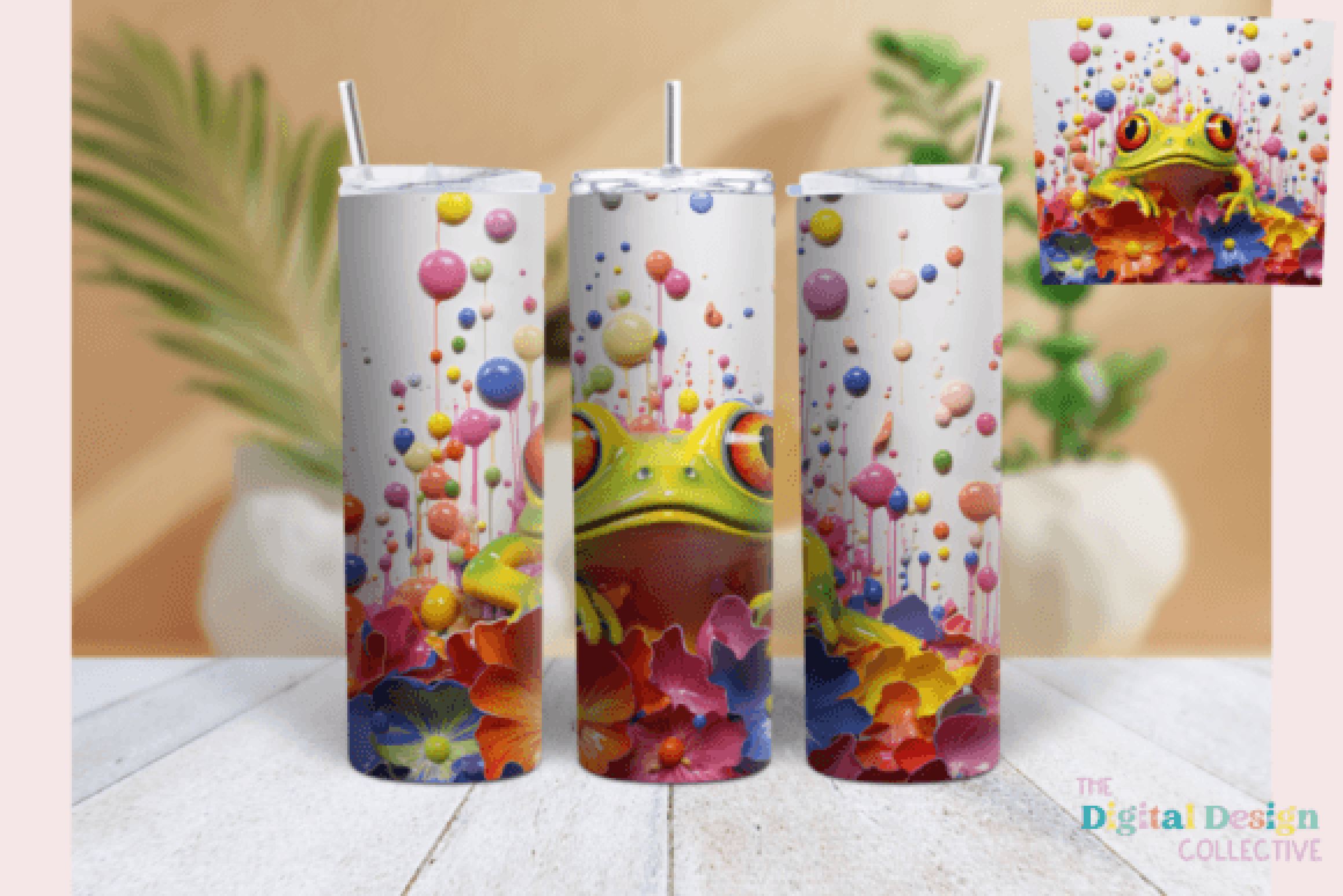 3D Frog Tumbler Wrap Bundle