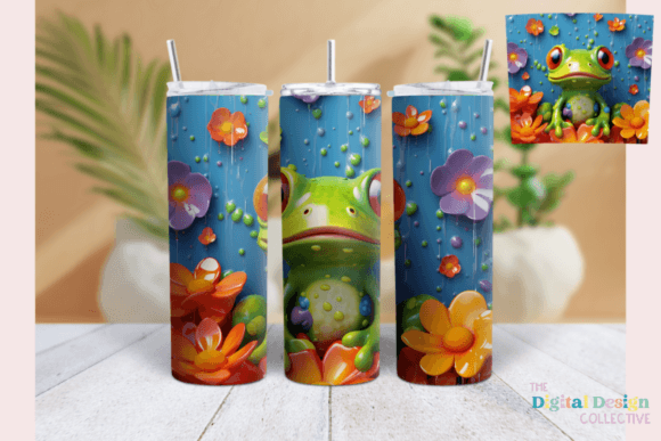 3D Frog Tumbler Wrap Bundle