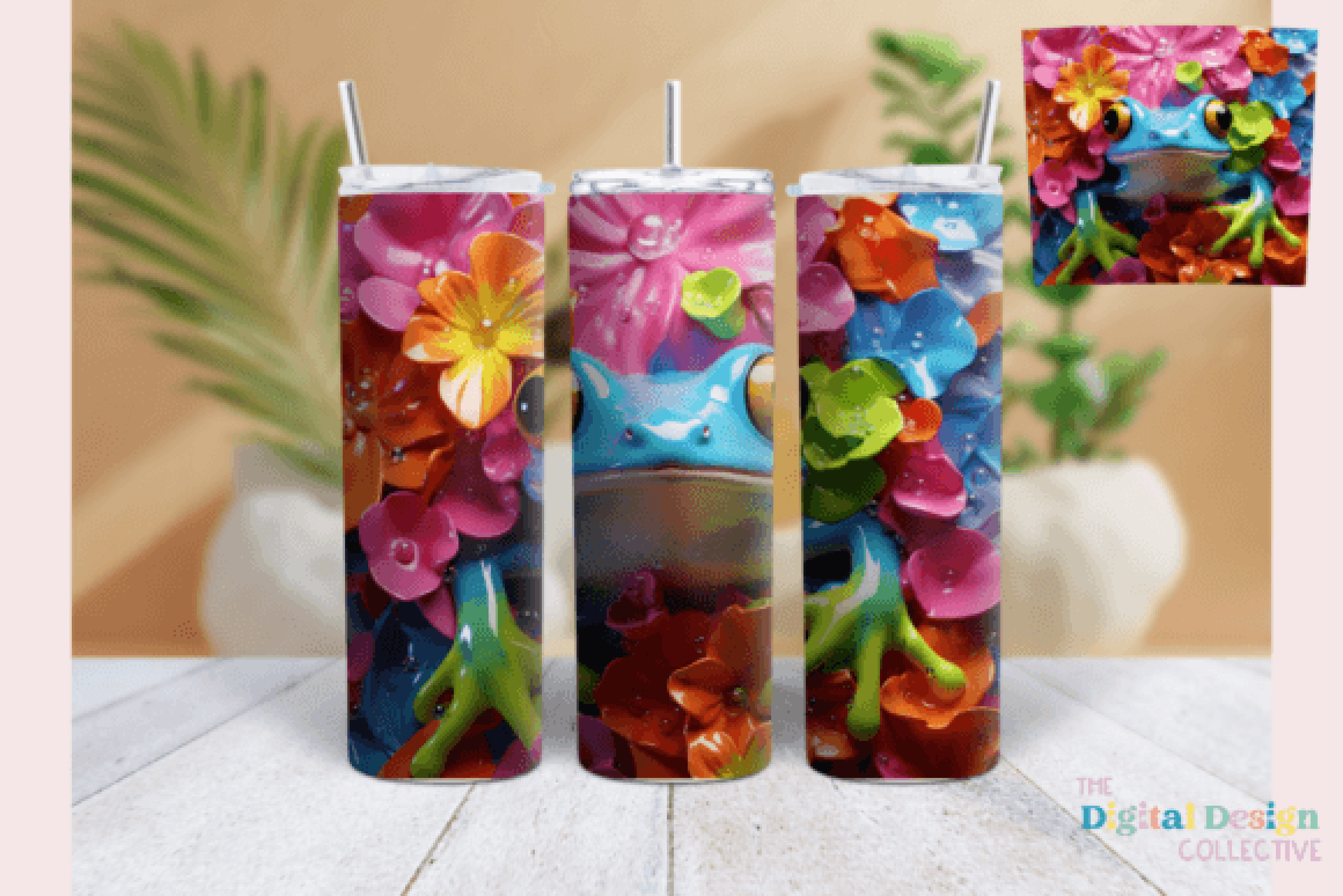 3D Frog Tumbler Wrap Bundle