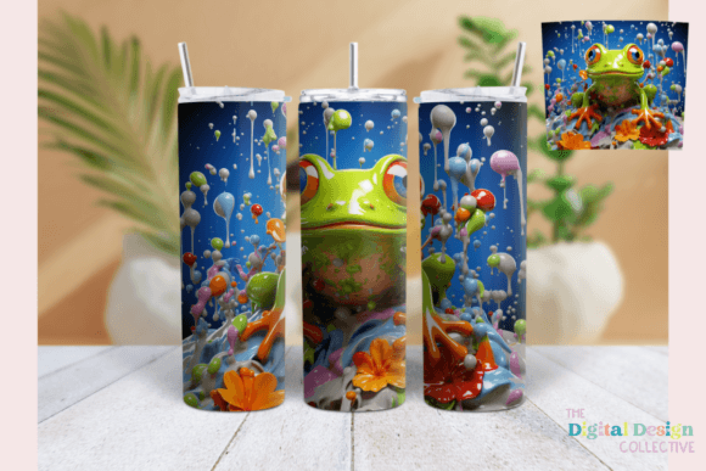 3D Frog Tumbler Wrap Bundle