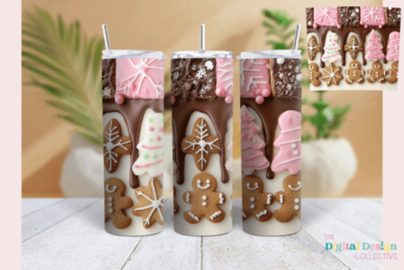 3D Candy Christmas Tumbler Wrap Bundle - CraftNest - Digital Crafting and Art