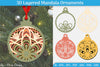 3D Layered Christmas Ornaments SVG Bundle
