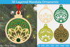 3D Layered Christmas Ornaments SVG Bundle