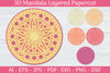 3D Mandala Layered Papercut SVG Bundle