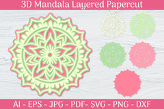 3D Mandala Layered Papercut SVG Bundle 17 - CraftNest - Digital Crafting and Art