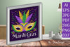 3D Mardi Gras Shadow Box Layered Papercut SVG Bundle