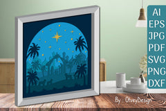 3D Nativity Scene Christmas Layered Papercut SVG Bundle 8 - CraftNest - Digital Crafting and Art