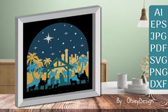 3D Nativity Scene Christmas Layered Papercut SVG Bundle 10 - CraftNest - Digital Crafting and Art