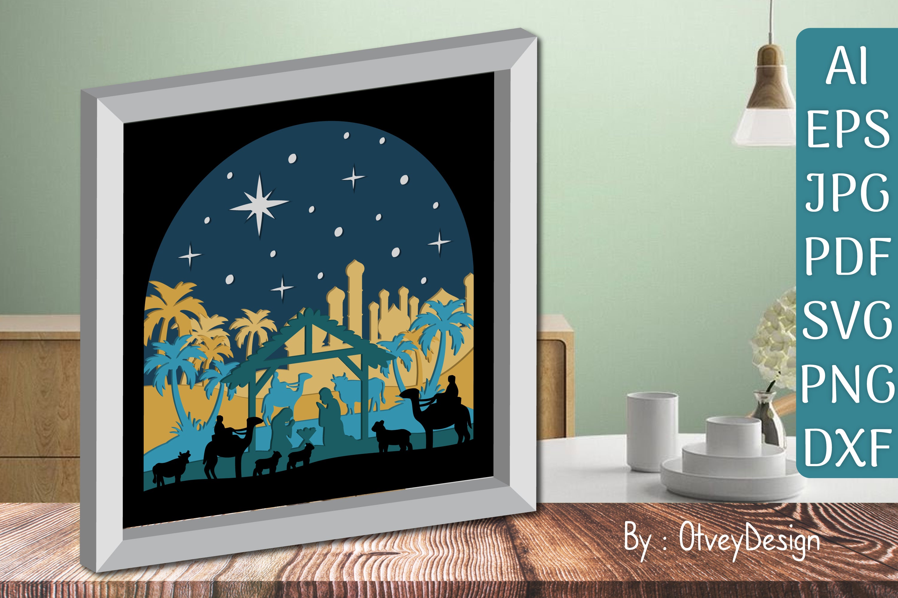 3D Nativity Scene Christmas Layered Papercut SVG Bundle 10 - CraftNest - Digital Crafting and Art