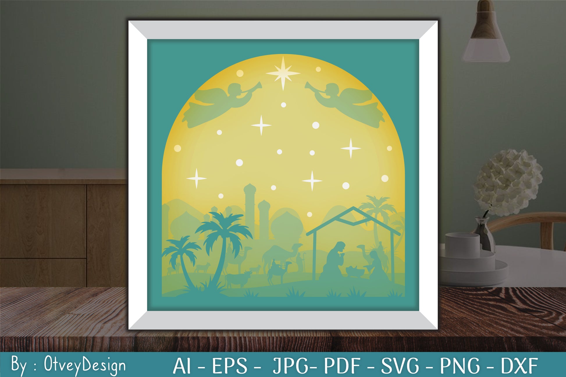 3D Nativity Scene Christmas Layered Papercut SVG Bundle 11 - CraftNest - Digital Crafting and Art