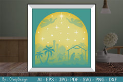 3D Nativity Scene Christmas Layered Papercut SVG Bundle 11 - CraftNest - Digital Crafting and Art