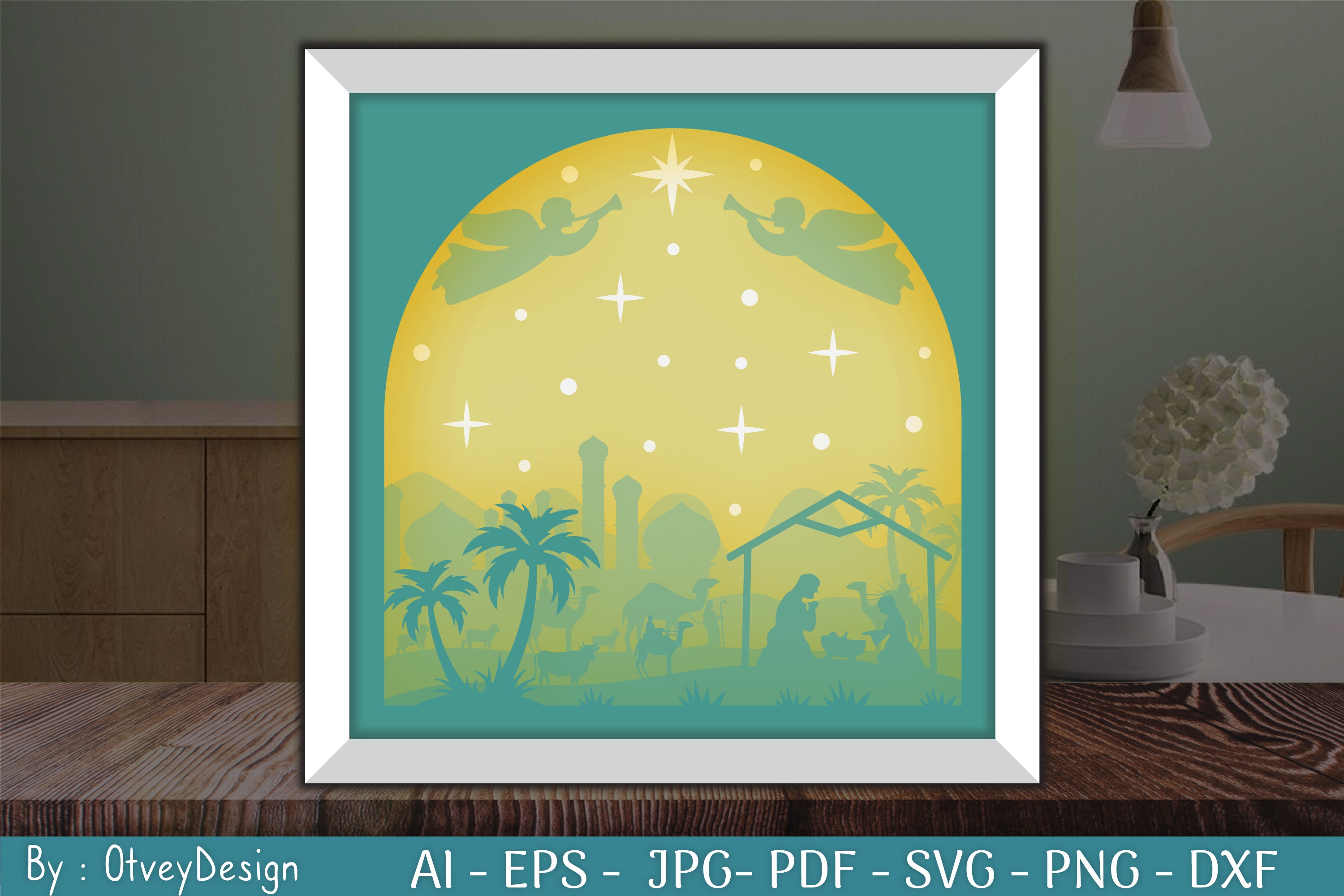 3D Nativity Scene Christmas Layered Papercut SVG Bundle 11 - CraftNest - Digital Crafting and Art