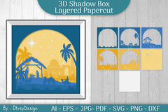 3D Nativity Scene Christmas Layered Papercut SVG Bundle 13 - CraftNest - Digital Crafting and Art